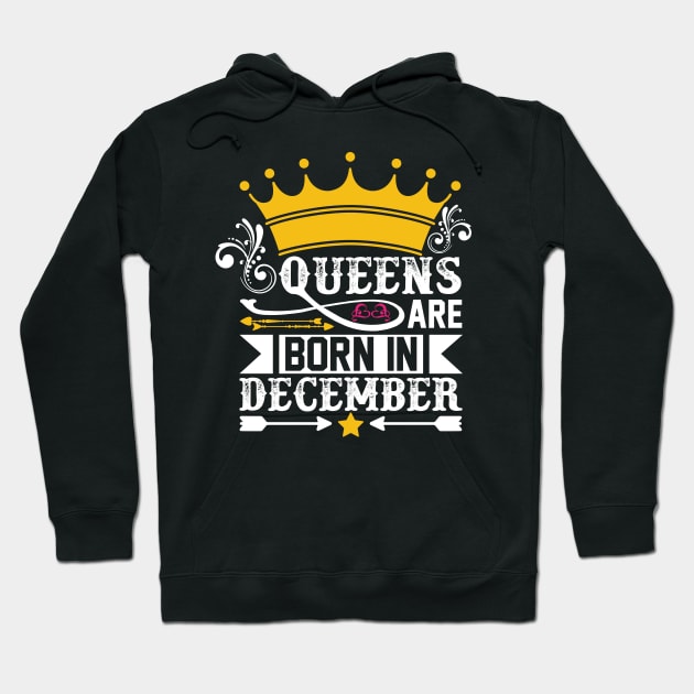 Queen are born in december Hoodie by Sabahmd